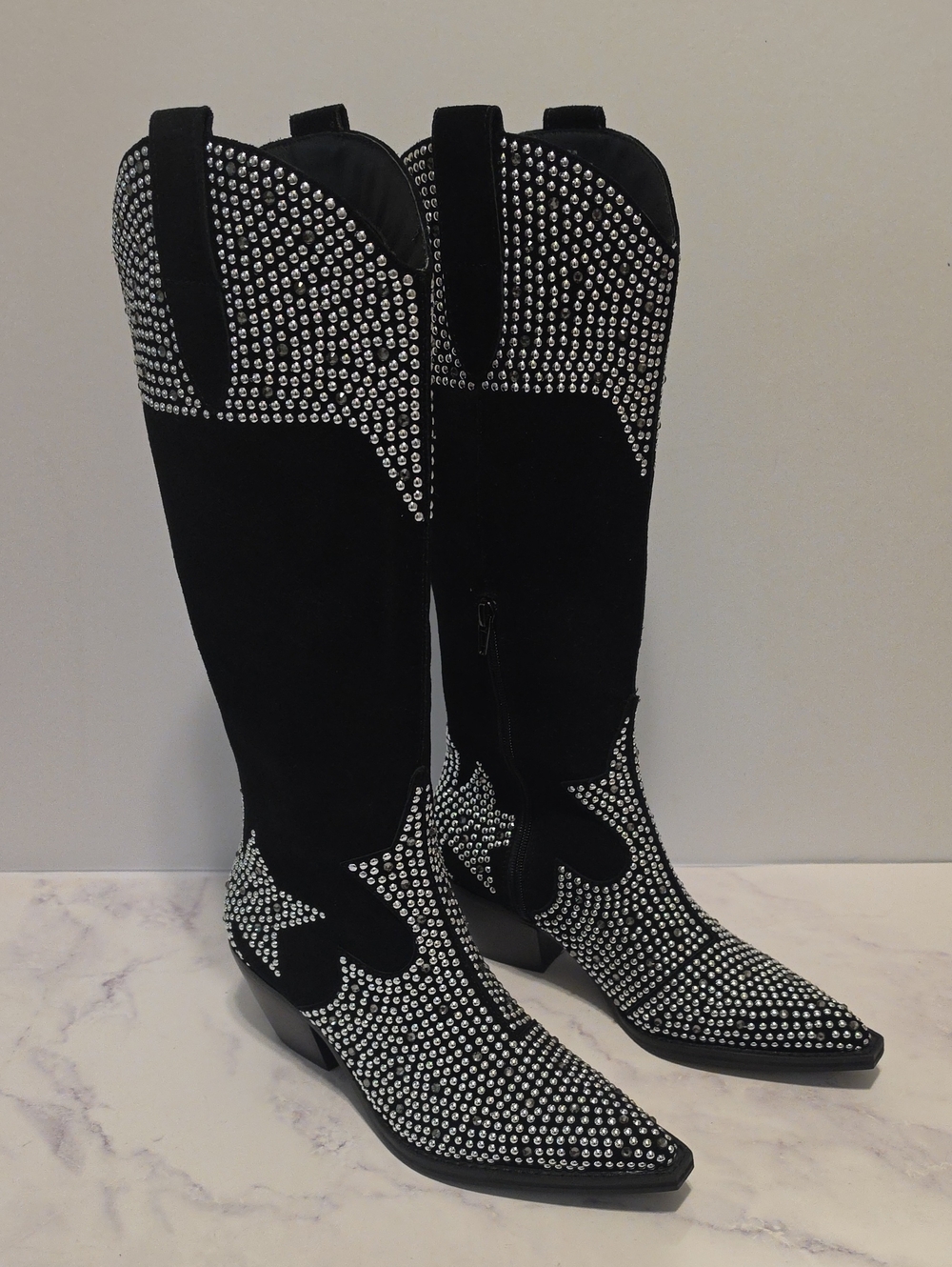 Matisse Dumplin  Black and Silver Women's Cowboy Boots Brand New - Picture 2 of 12